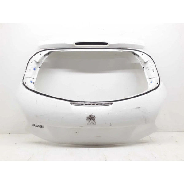 Tampa Traseira Peugeot 208 2013 A 2020 Com Detalhe Branco