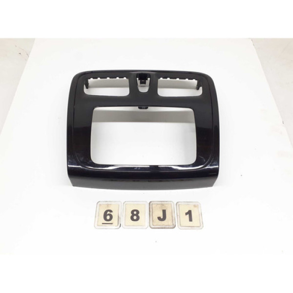 Moldura Multimídia Black Piano Sandero Logan 2015 A 2020 Preto