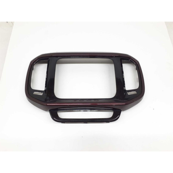 Moldura Multimídia Fiat Toro 2016 A 2020 Vermelho