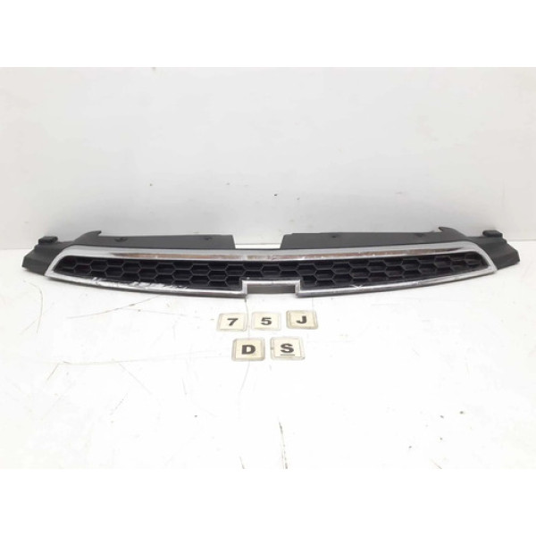 Grade Sup Parachoque Diant Gm Cruze 2012 A 2016 Com Detalhe Preto Fosco